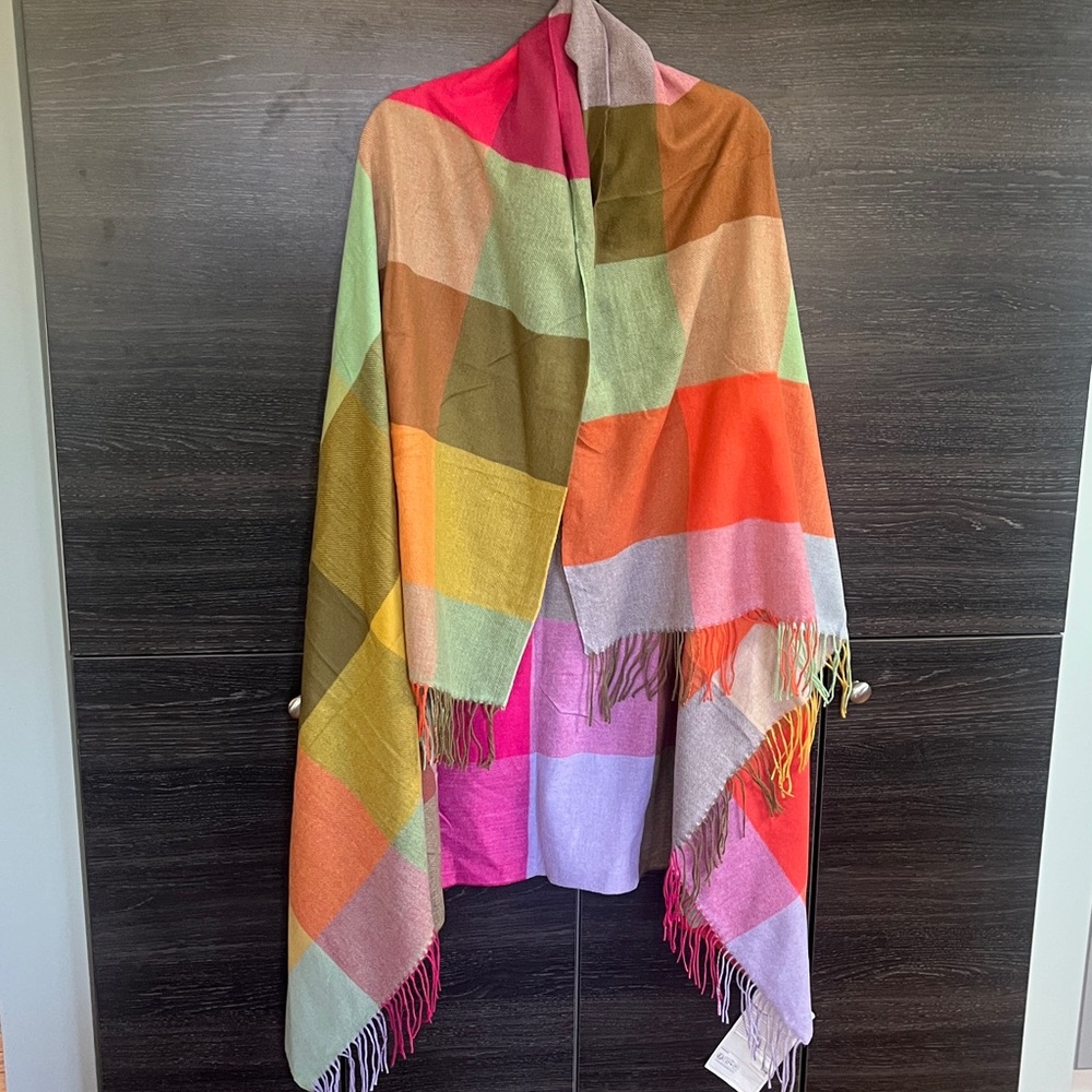 IKEA Colourful Madras Check Polyester Throw Blanket